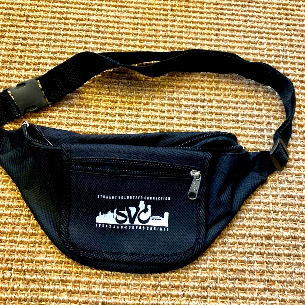 Texas A & M University Black Canvas type belt bag Crossbody